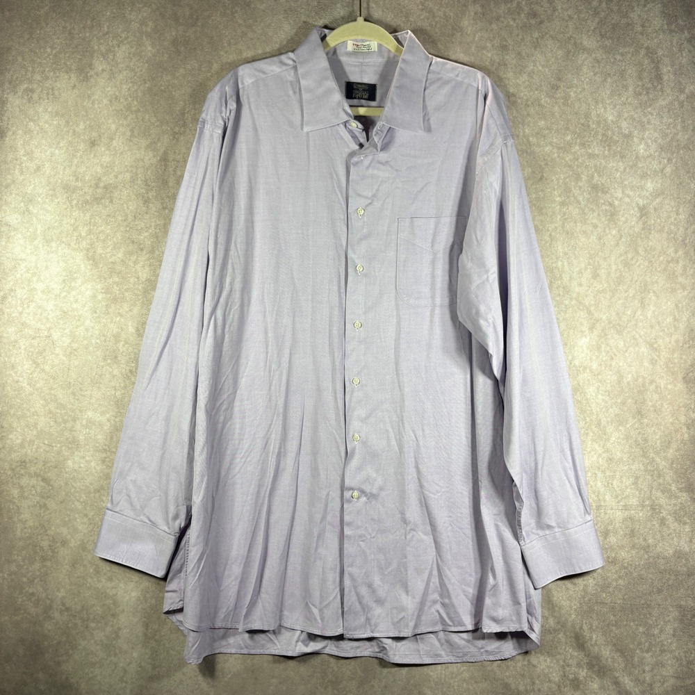 Gitman Bros Shirt Mens 19-37 Purple Pinpoint Oxford Button Down USA Big‎ & Tall